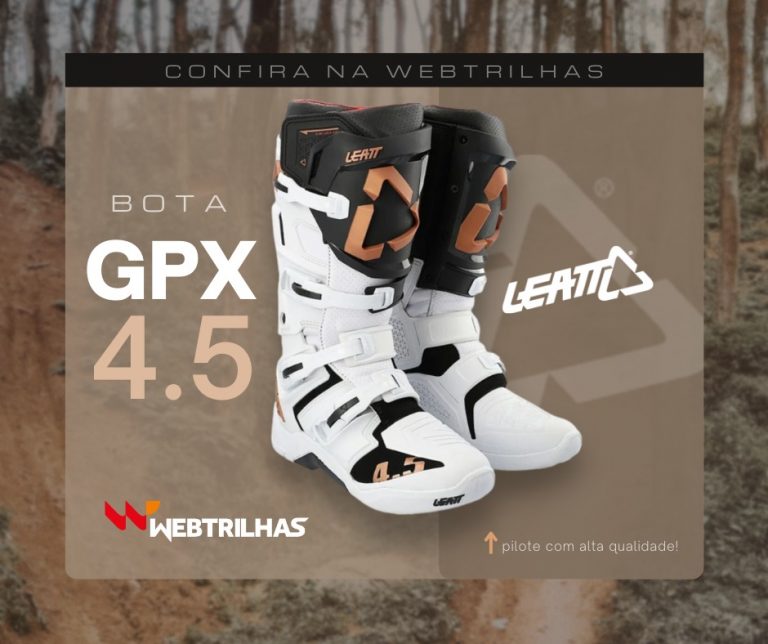Bota Leatt GPX 4.5 é a oferta da semana na Web Trilhas, adquira já!