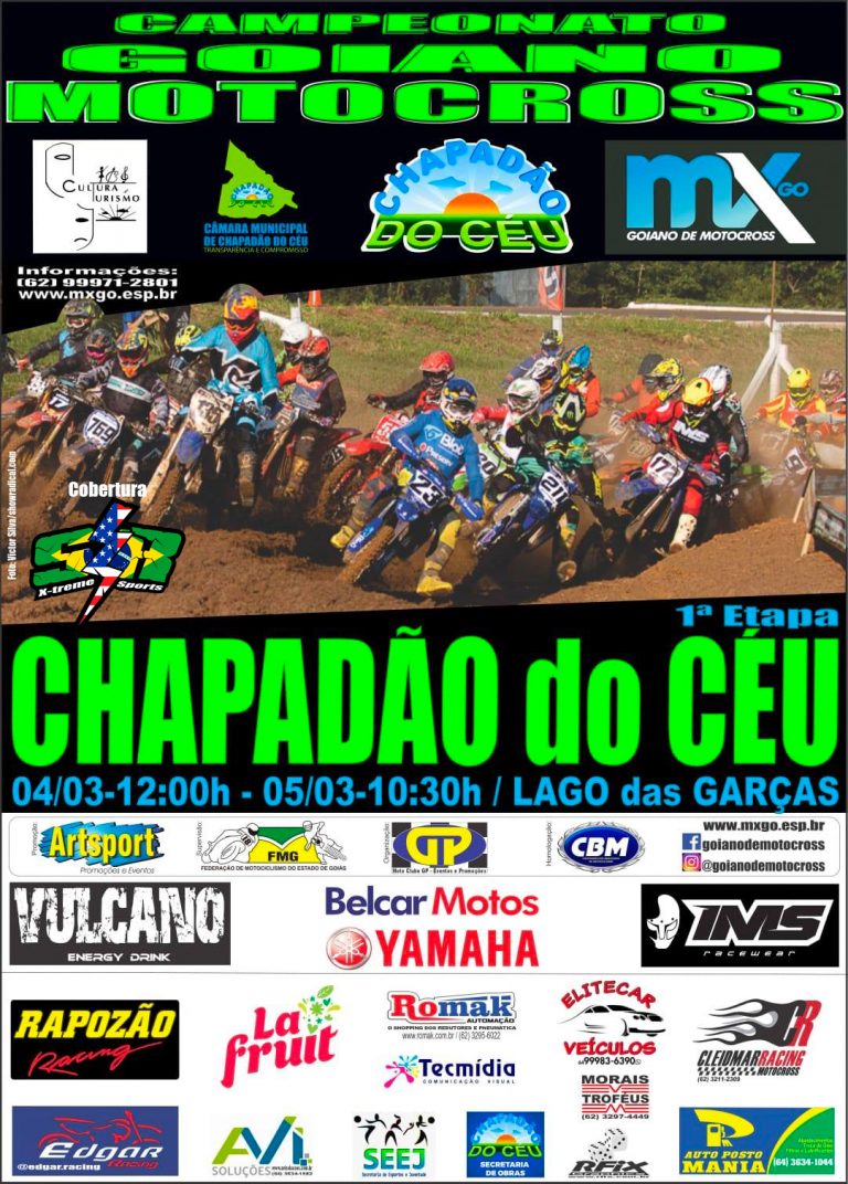 Vem aí 1º etapa do Goiano de Motocross em Chapadão do Céu-GO com a cobertura oficial Show Radical