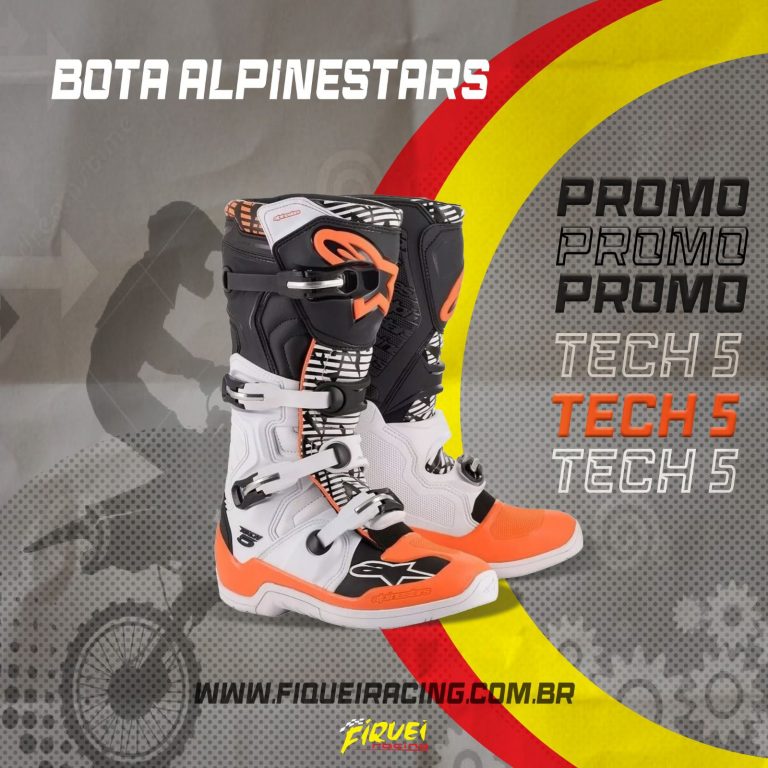 Fiquei Racing lança mega promoção da Bota Alpinestars Tech 5 com quase 20% de desconto, acesse e confira.