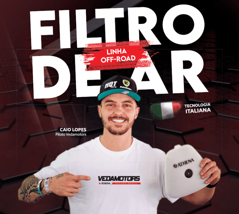 Filtro de ar Vedamotors Athena: tecnologia para motos off-road