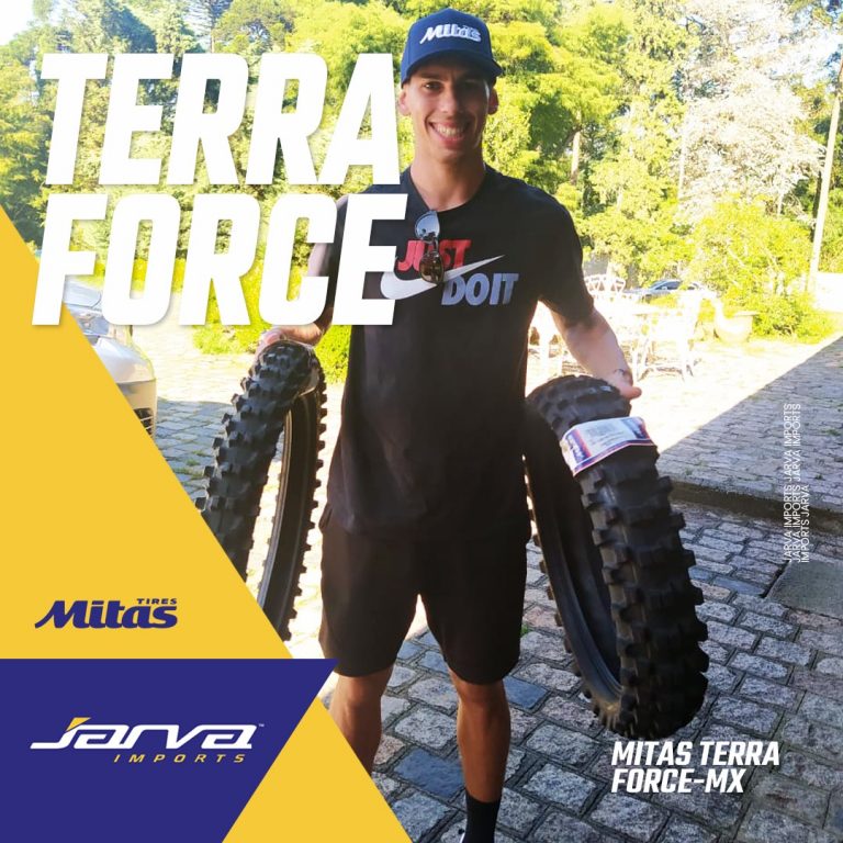 Jarva Imports: Lucas Dunka utilizará os pneus MITAS nas principais competições da temporada.