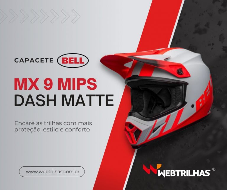 Capacete Bell MX9 em até 12x sem juros em entrega para todo o Brasil, é na Web Trilhas.