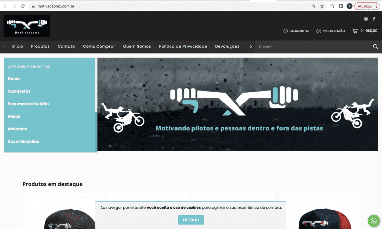 Motivação MX lança site oficial para venda dos produtos, clique aqui