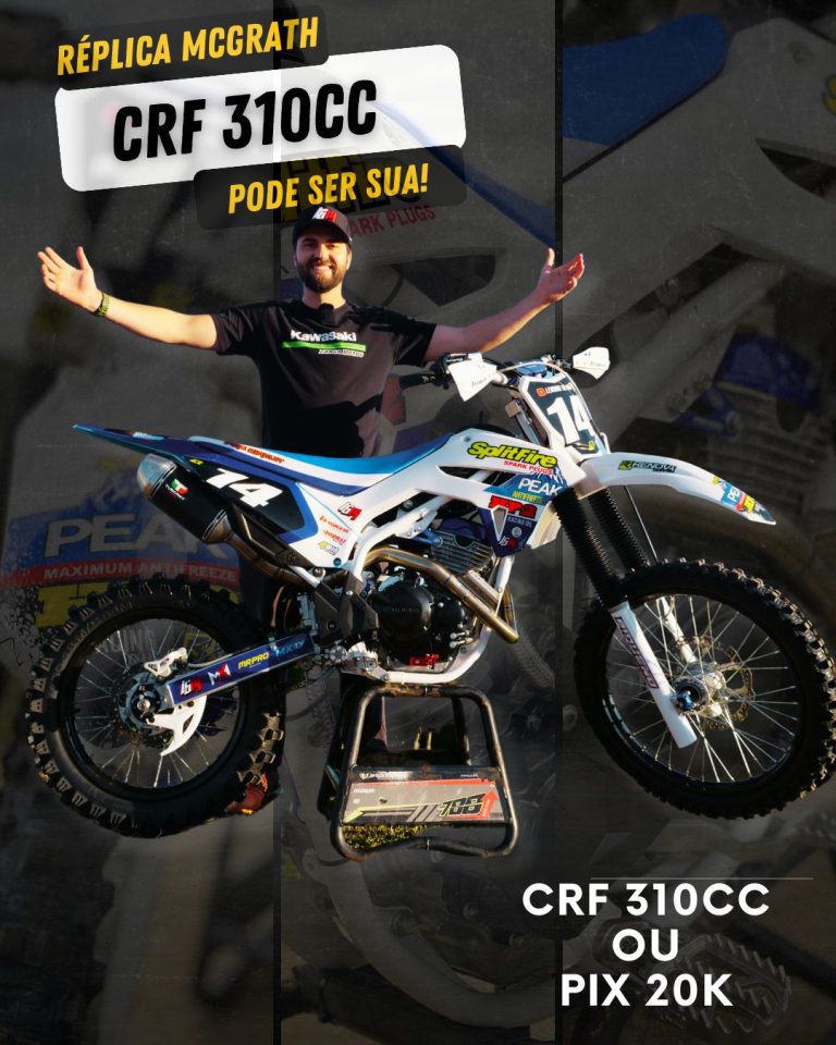 Que tal levar para casa uma CRF 310cc réplica da moto de Jeremy McGrath por apenas R$1,99?