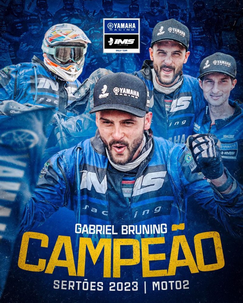 Yamaha &eacute; campe&atilde; do Sert&otilde;es 2023 na Moto2 com piloto Gabriel Bruning