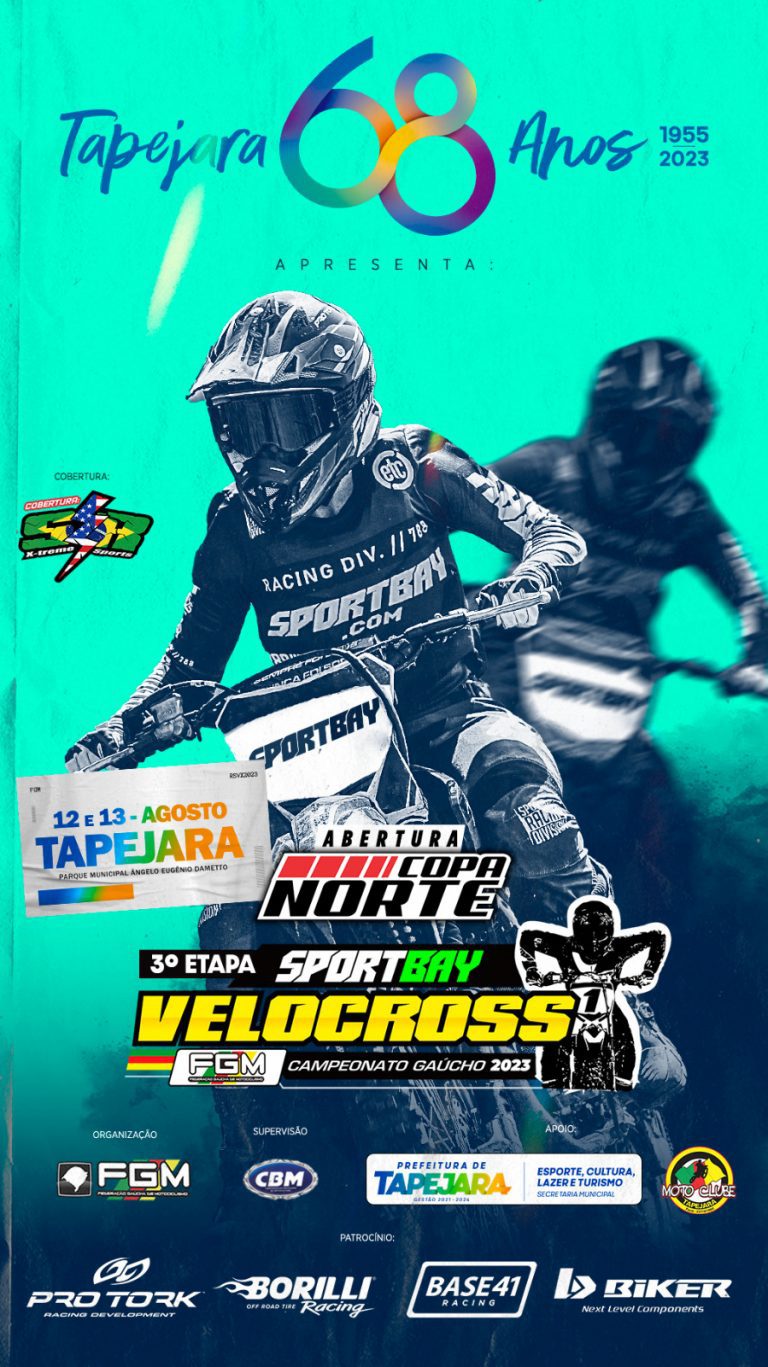 3ª etapa do Gaúcho de Velocross acontece em Tapejara/RS nos dias 12 e 13 de agosto com a cobertura Show Radical