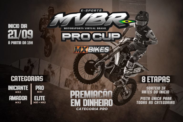 E-Sports: Liga MVBR, “MotorSports Virtual Brasil” apresenta o novo campeonato no “MX BIKES” baseado no BRMX voltado à plataforma PC