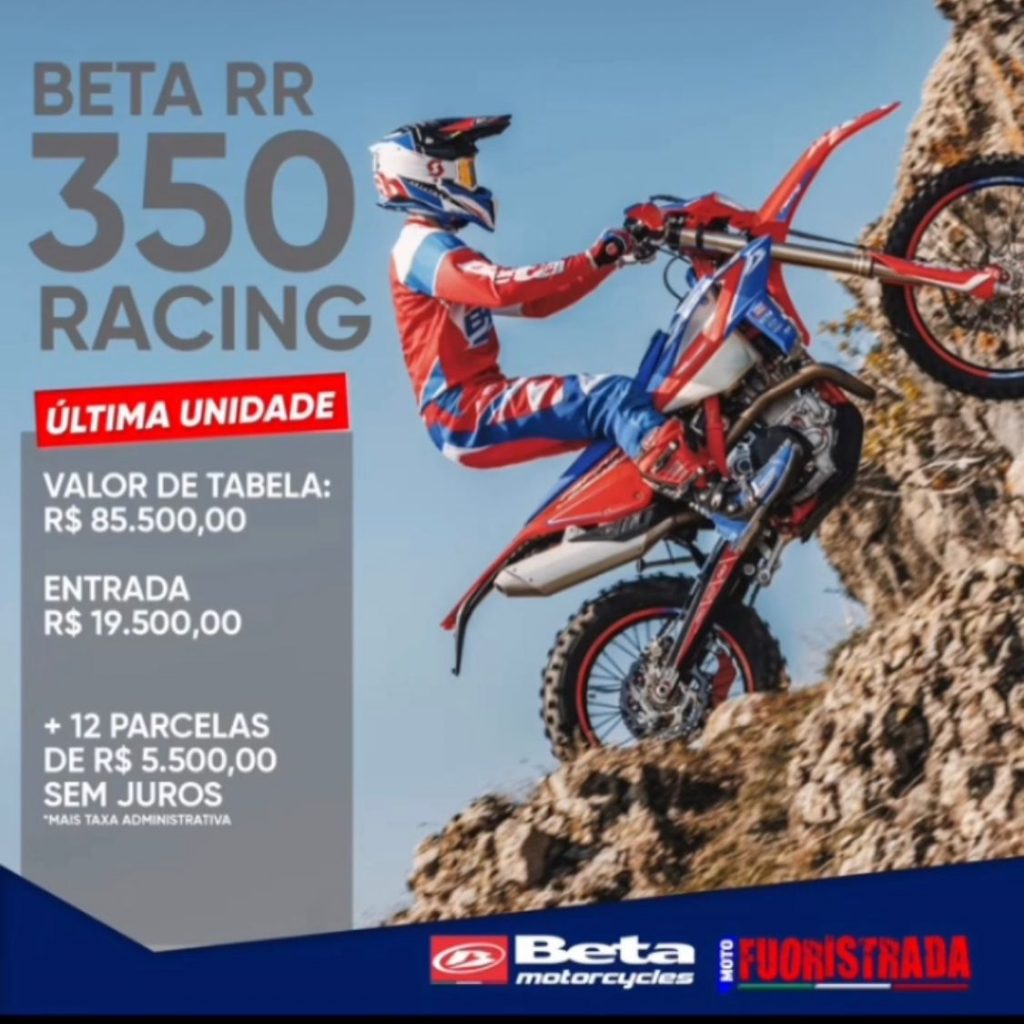 Moto Fuoristrada, o lugar certo para adquirir a sua Beta 0km! Confira a promo&ccedil;&atilde;o para os modelos 4 tempos da linha RR Racing 2023.
