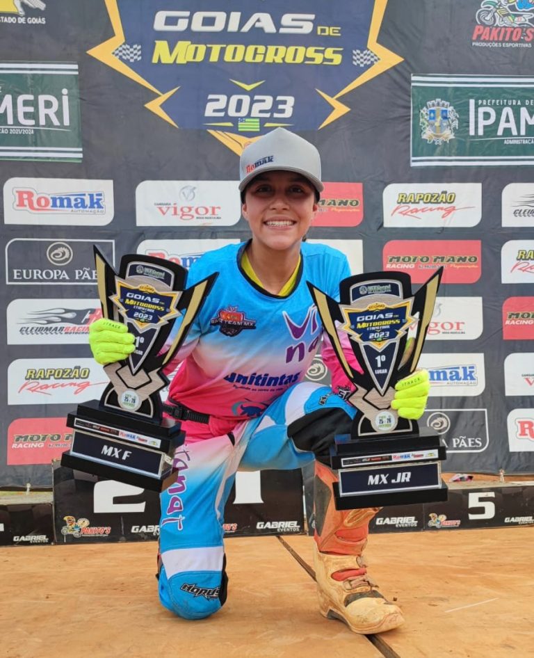 Luanna Neves encerra a temporada com títulos em três categorias na Copa Goiás de Motocross