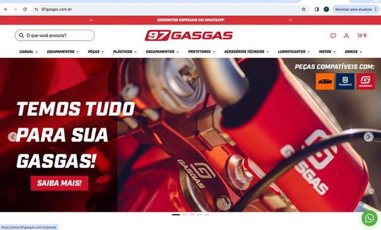 97 GasGas inaugura seu novo site para atendimento on line, clique aqui
