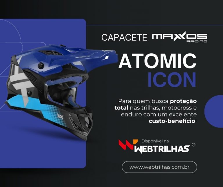 Capacete Mattos Racing Atomic é o “Destaque da Semana Web Trilhas”! Aproveite e corra para garantir o seu.
