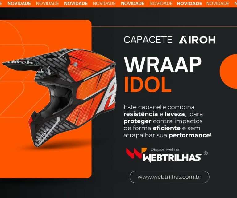 Capacete Airoh Wraap é o “Destaque da Semana” na Web Trilhas! Corra e garanta o seu.