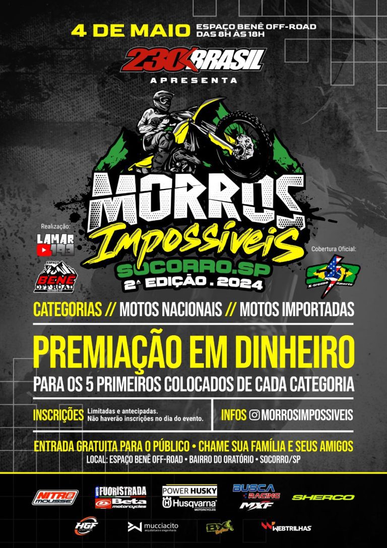 Inscrições abertas para a 2ª edição do “Morros Impossíveis”, em Socorro/SP