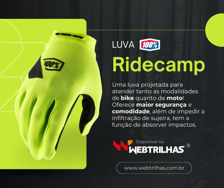 Web Trilhas apresenta Luva 100% Ridecamp no “Destaque da Semana”, disponível à pronta entrega para todo o Brasil