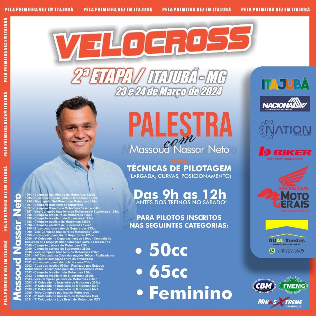 &Uacute;ltimos dias para se inscrever para 2&ordm; etapa da Copa Sul Minas de Velocross nesse fim de semana em Itajub&aacute;-MG