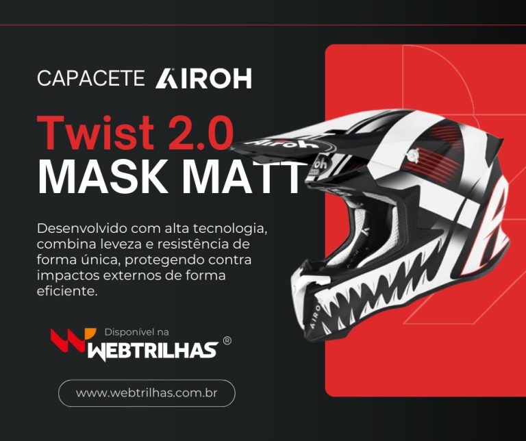 Capacete Airoh Twist 2.0 é o “Destaque da semana” na Web Trilhas! Acesse e garanta o seu