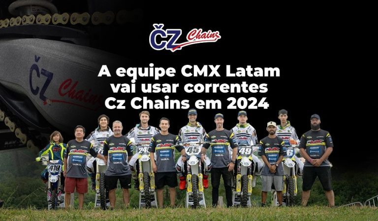 Construindo confiança: Equipe CMX Latam de Motocross fecha parceria com a CZ Chains para o Campeonato Brasileiro de MX e Arena Cross 2024