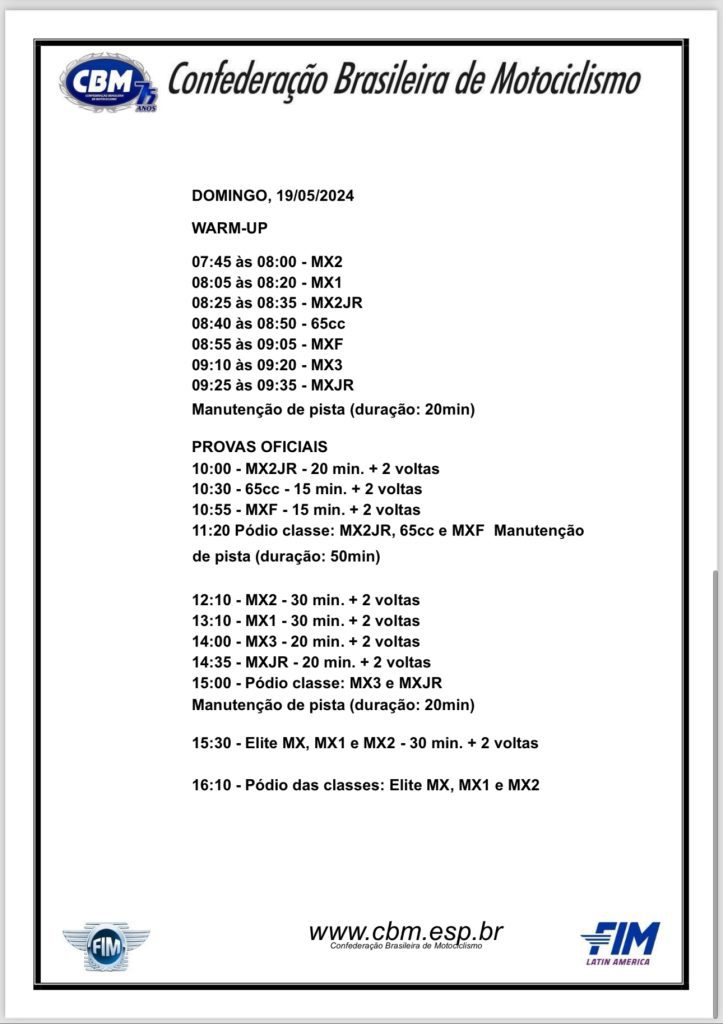 Assista ao BRMX ao vivo nesse domingo, clique aqui