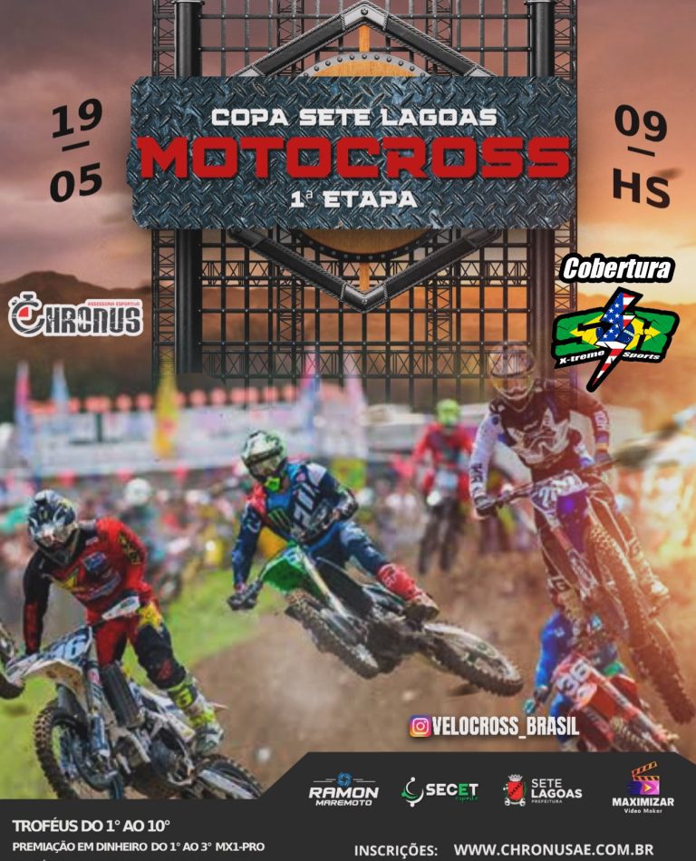 Copa Sete Lagoas de Motocross acontece no motódromo Gardelon nesse fim de semana