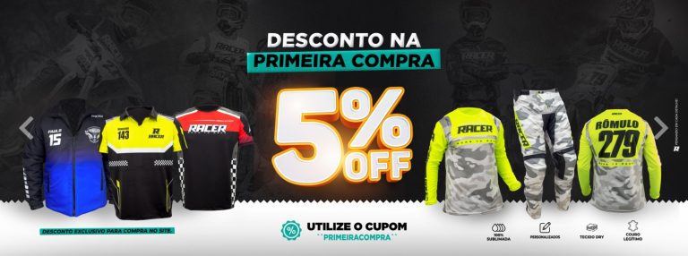 Racer Off Road, o lugar certo para pilotos e equipes adquirir conjuntos e roupas personalizadas