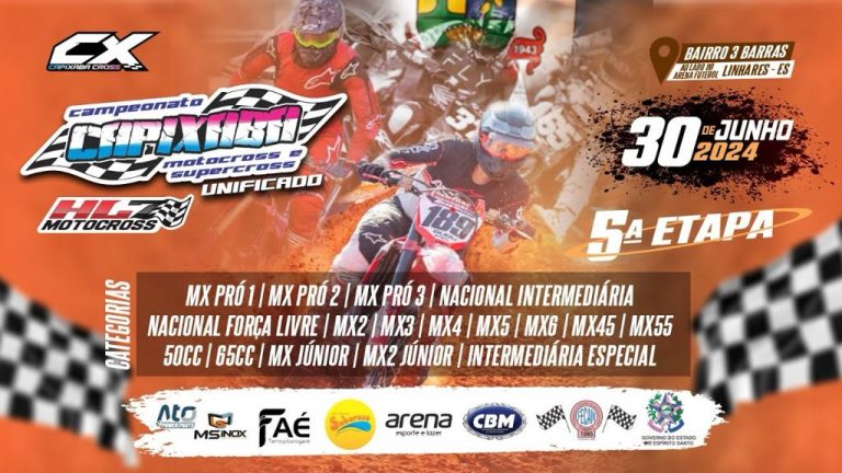5º etapa do Capixaba de Motocross e Supercross acontece nesse fim de semana em Linhares ES