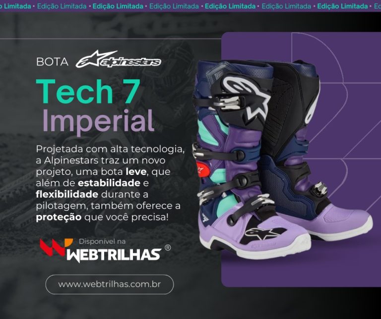 “Destaque da semana Web Trilhas” traz bota Alpinestars Tech 7 edição limitada com preço especial e disponível à pronta entrega para todo o Brasil