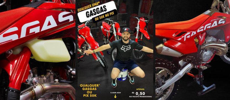 AÇÃO: LS14 apresenta ação com GasGas 0Km por apenas 50 centavos! Confira