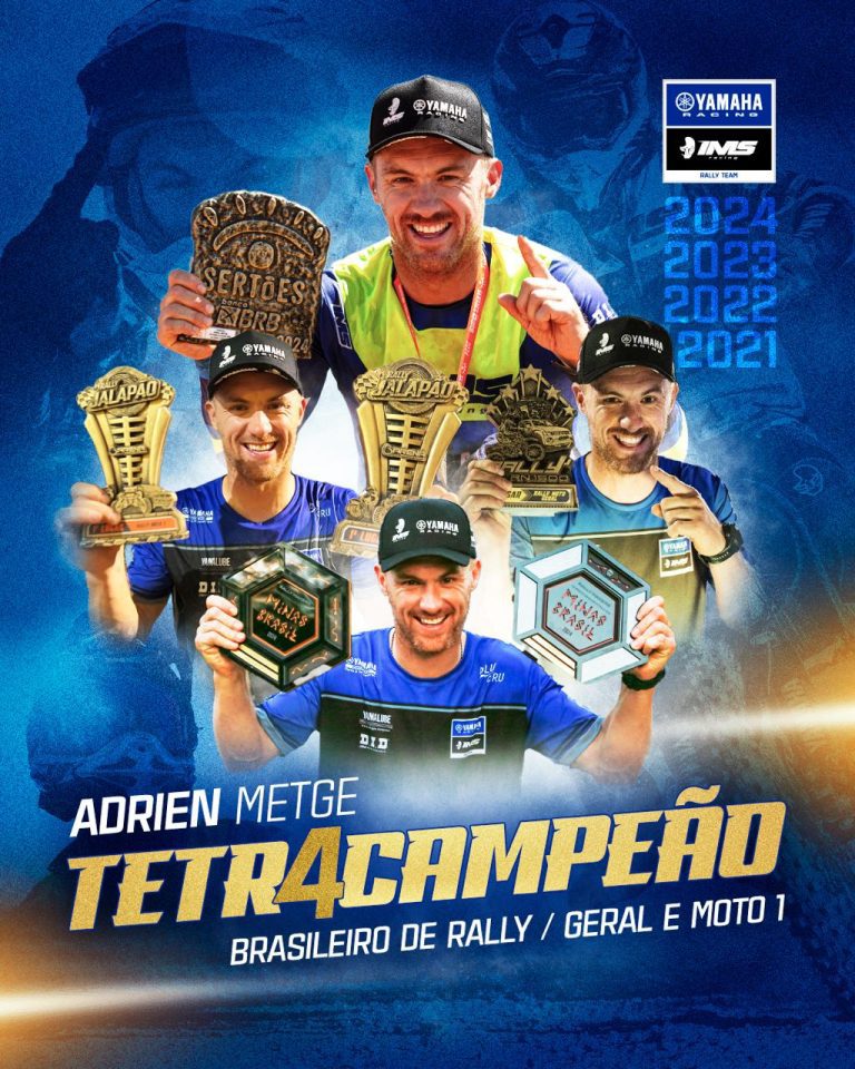 Adrien Metge é tetracampeão Brasileiro de Rally com a Yamaha WR450F