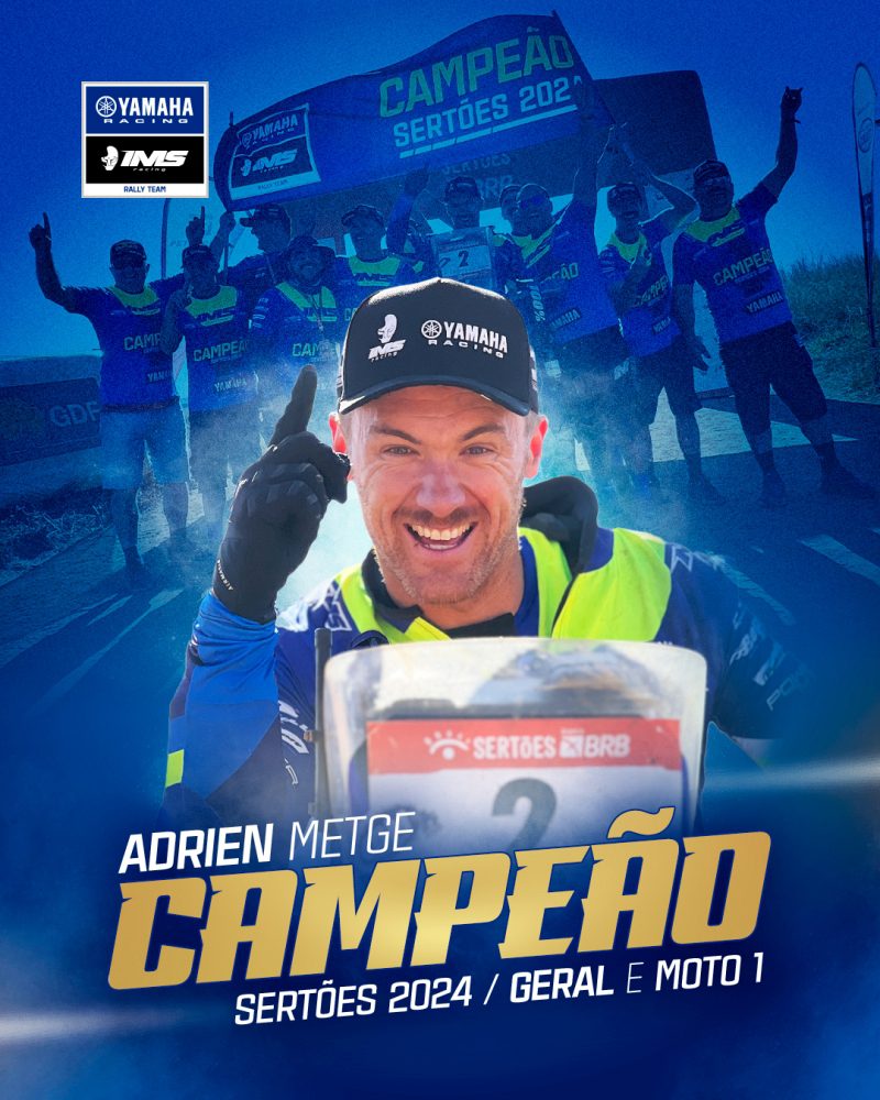 Bicampe&atilde;o: com a Yamaha, Adrien Metge domina o Sert&otilde;es 2024