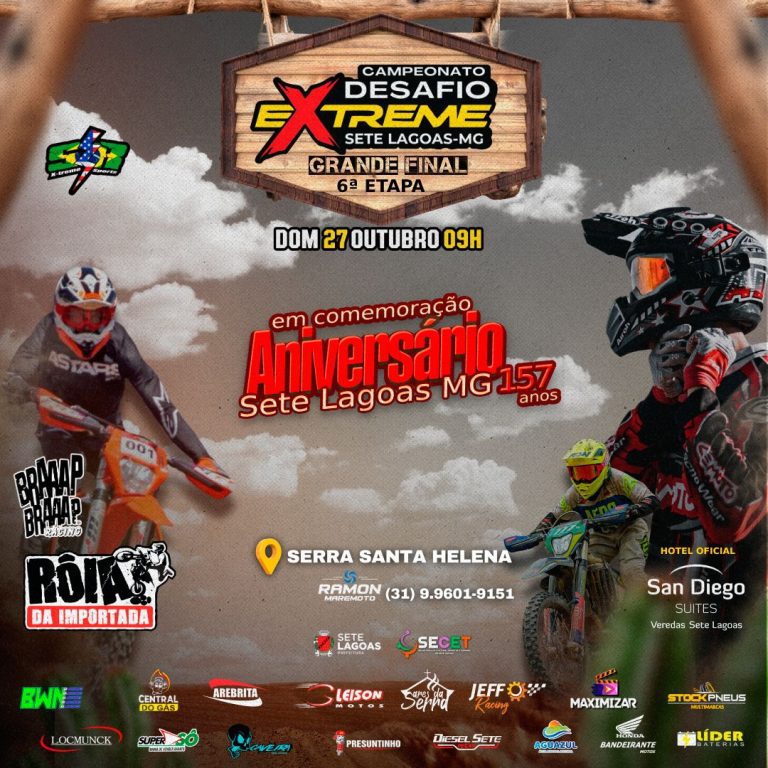 Grande Final do Desafio Extreme de Enduro agita Sete Lagoas neste domingo, 27/10, com cobertura completa do Show Radical!