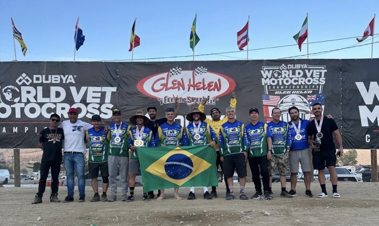 Brasileiros disputam a 40ª edição do World Vet Motocross Championship, em Glen Helen, nos EUA
