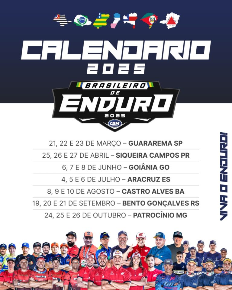 Lançamento oficial do calendário 2025 do Campeonato Brasileiro de Enduro na América Sports com Show Radical