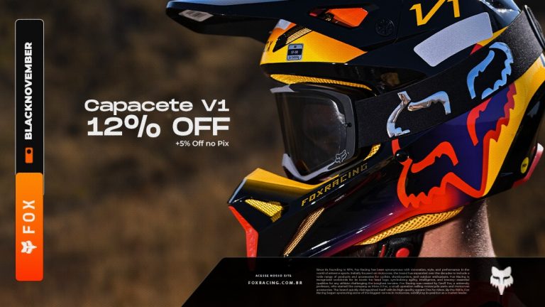Black November FOX: Capacete V1 2024 por R$1.489,00