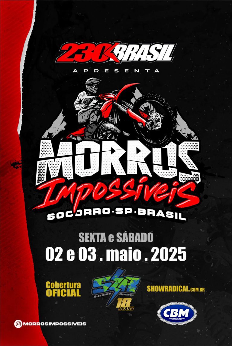 Com premiação histórica, 3ª edição do “Morros Impossíveis” acontece em Socorro/SP, nos dias 2 e 3 de maio, com cobertura completa do Show Radical