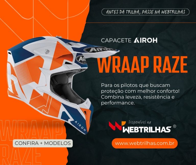 Destaque da semana Web Trilhas: Capacete Airoh Wraap Waze | CLIQUE E ADQUIRA O SEU