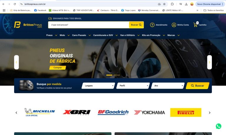 BrittosPneus é a loja oficial de pneus do Show Radical em 2025!