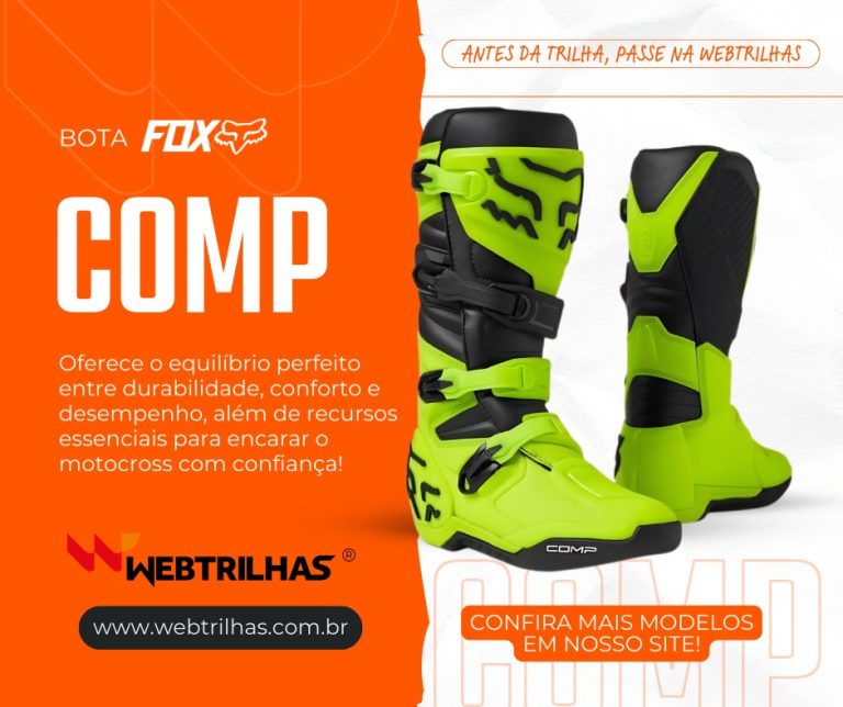 Destaque da semana Web Trilhas: Bota FOX Comp | CLIQUE E ADQUIRA A SUA