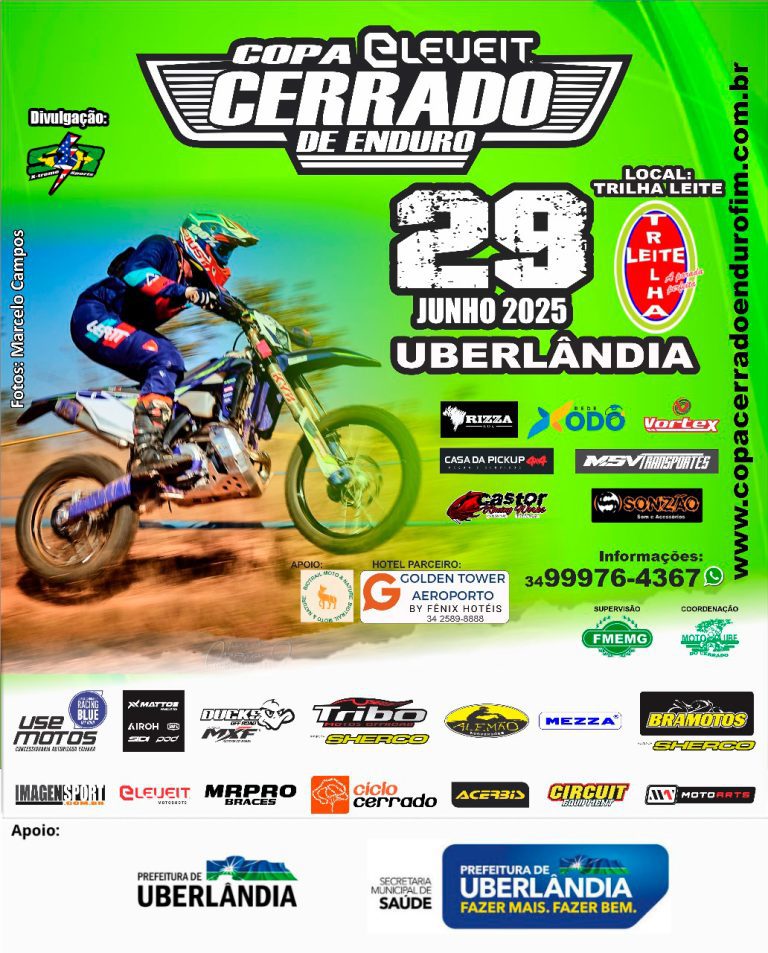 Uberlândia recebe a 4ª etapa da Copa Eleveit Cerrado de Enduro com divulgação oficial do site Show Radical