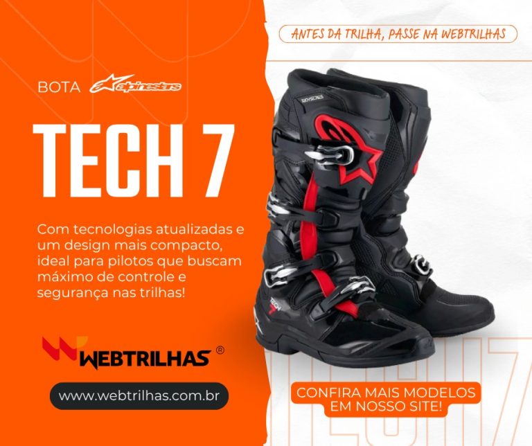 Destaque da semana Web Trilhas: Bota Alpinestars Tech 7 | CLIQUE E ADQUIRA O SEU