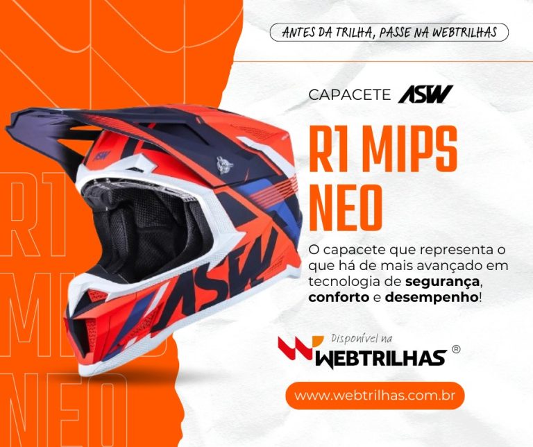 Destaque da semana Web Trilhas: Capacete ASW R1 Mips Neo | CLIQUE E ADQUIRA O SEU