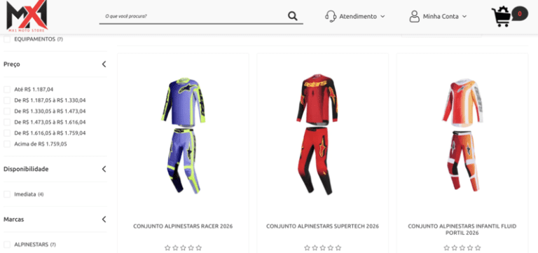 MX1 Store anuncia a chegada de novidades da linha Alpinestars 2026! Clique e confira