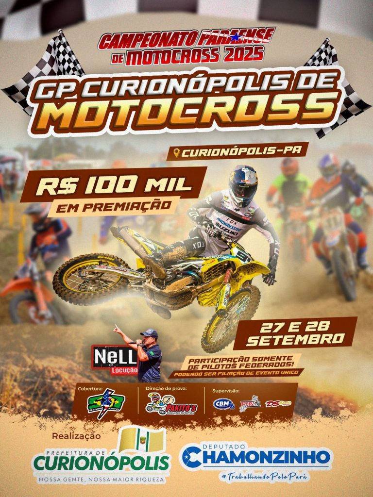 GP Curionópolis de Motocross 2025 promete R$ 100 mil em premiação