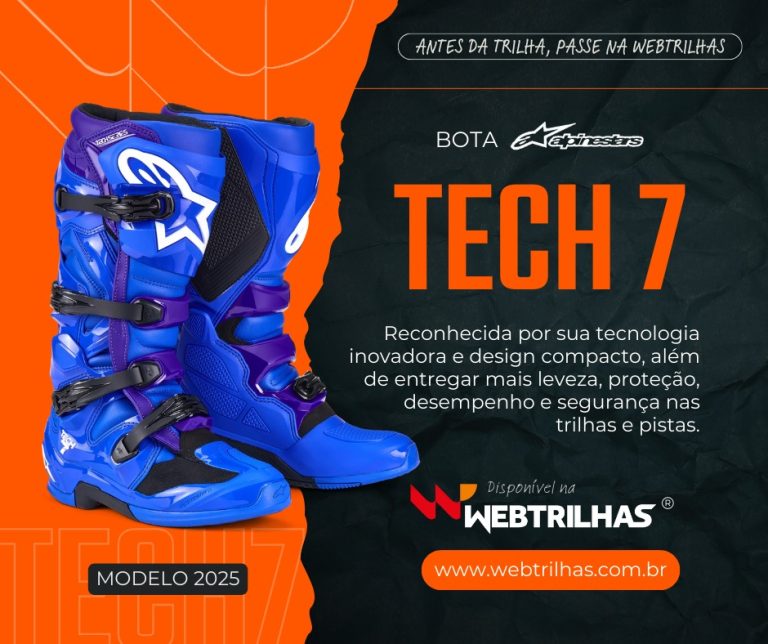 Destaque da semana Web Trilhas: Bota Alpinestars Tech 7 2025 | CLIQUE E ADQUIRA A SUA