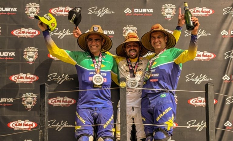 Brasil faz história com o vice-campeonato mundial no World Vet Motocross em Glen Helen, EUA