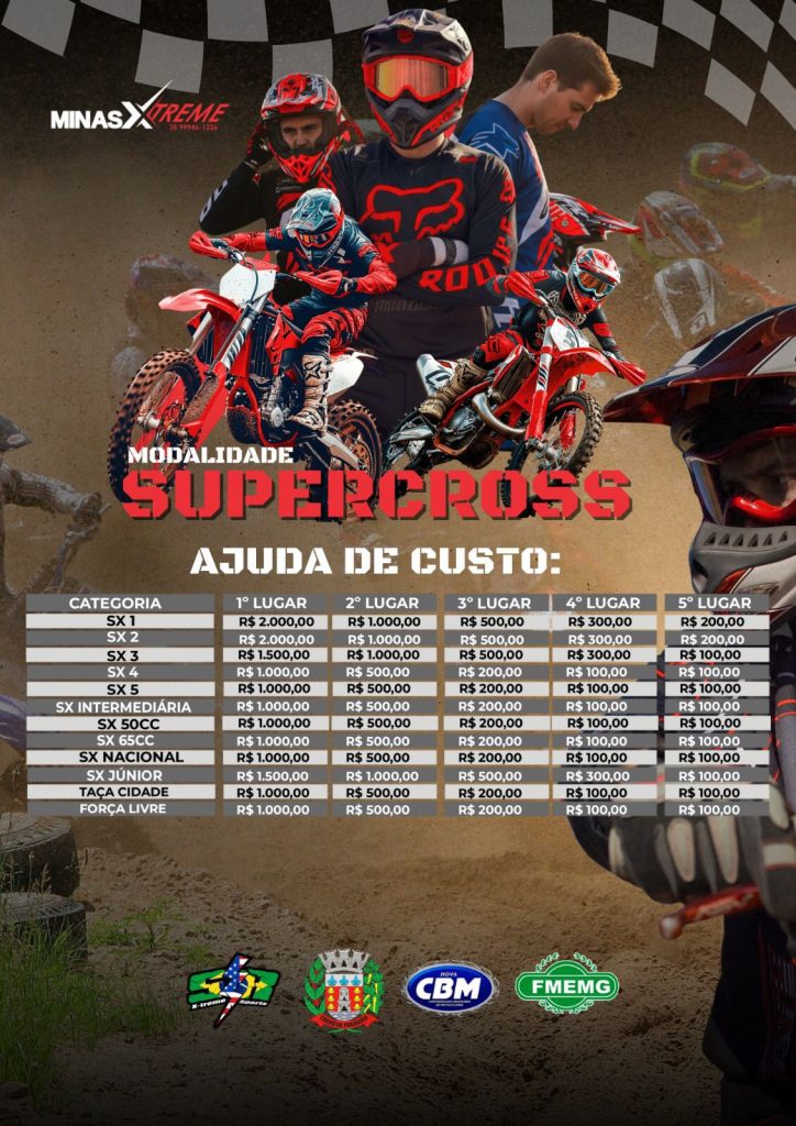 Com R$30 mil em premia&ccedil;&atilde;o, Supercross do Cerrado agita Carmo do Parana&iacute;ba/MG nos dias 22 e 23 de novembro com cobertura Show Radical