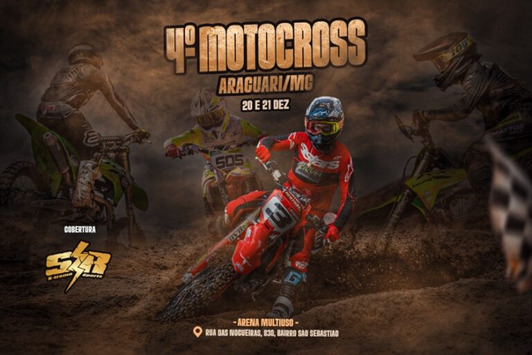 4° Motocross Araguari/MG inaugura Arena Multiuso com R$20 mil em premiação e cobertura Show Radical