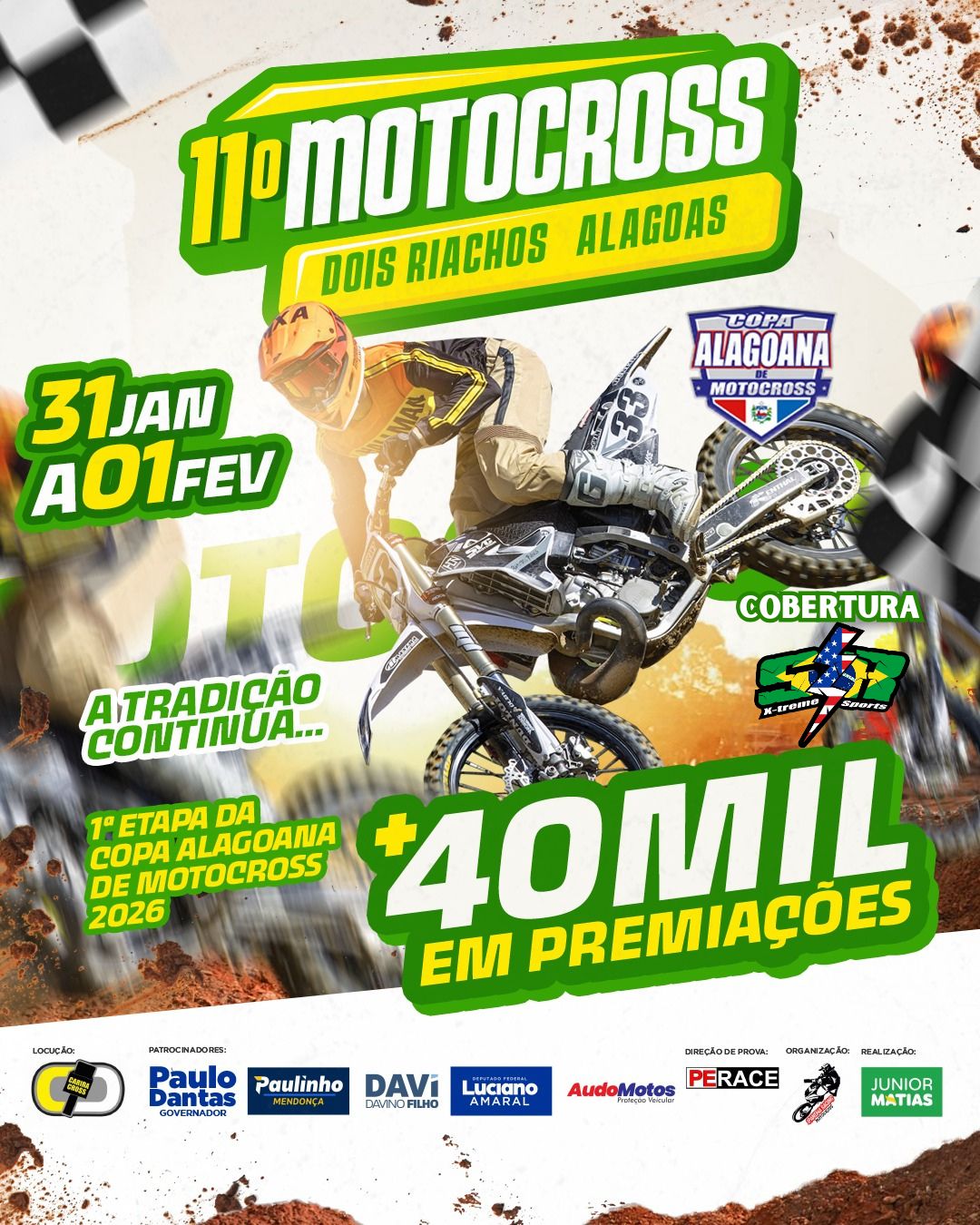 11&ordm; Motocross de Dois Riachos abre temporada do Show Radical no Nordeste